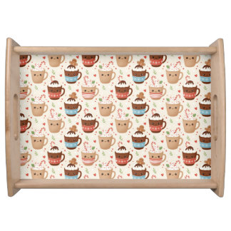 Cute Cocoa Holiday Serving Tray