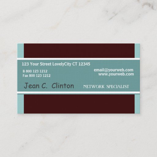 Customizable Cute Chocolate N Teal Blue Business Card Templates