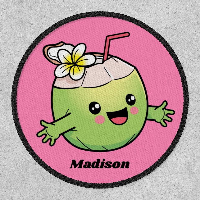 Cute Coconut custom name Patch (Front)