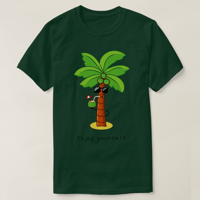 Cute Coconut Tree  T-Shirt (Design Front)