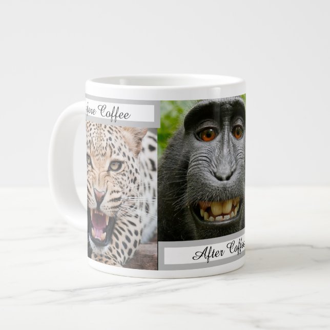 Cute Coffee Animals Giant Coffee Mug (Front Left)