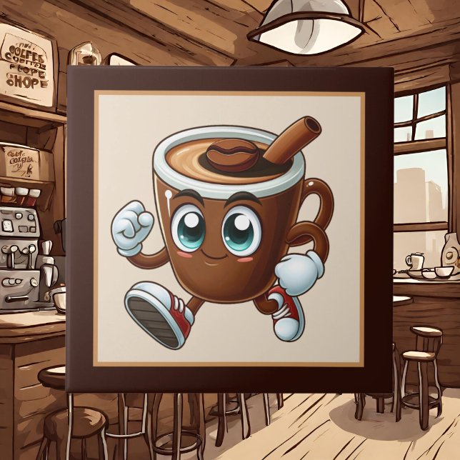 Cute coffee bar , shop or Coffee themed kitchen Ceramic Tile (Creator Uploaded)