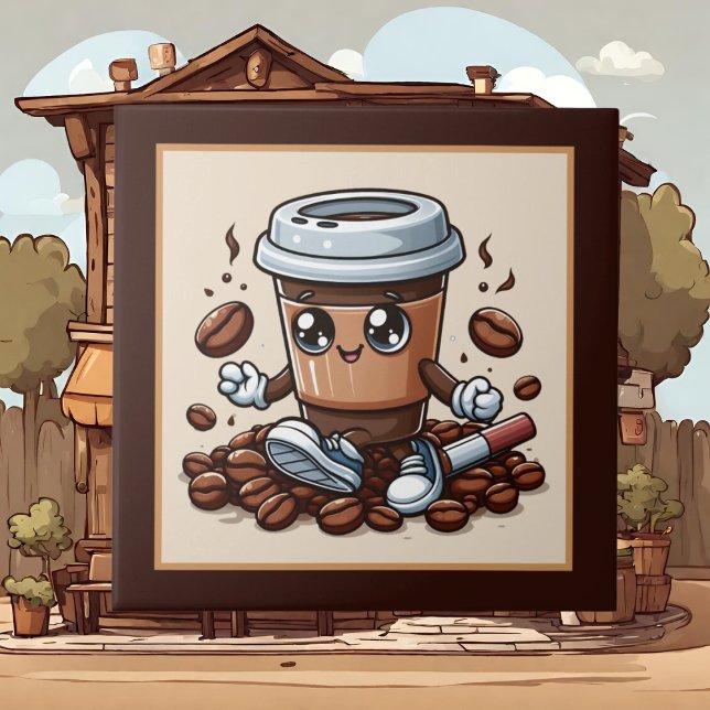 Cute coffee bar , shop or Coffee themed kitchen  Ceramic Tile (Creator Uploaded)
