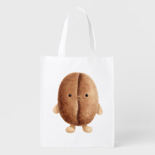 Cute Coffee Bean Grocery Bag