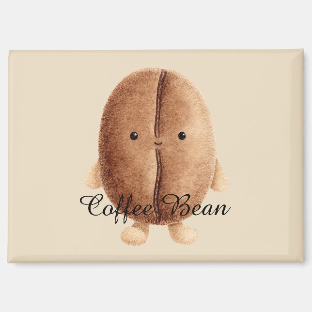 Cute Coffee Bean Magnet (Front)