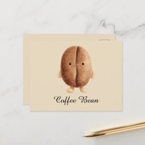 Cute Coffee Bean Postcard