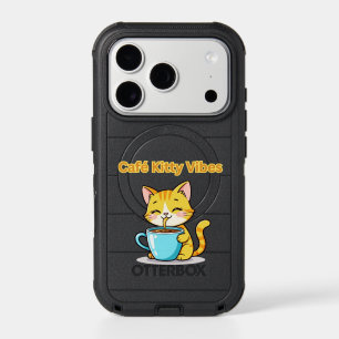 **Cute Coffee Cat – Adorable Cat Drinking Coffee I iPhone 17 Pro Case