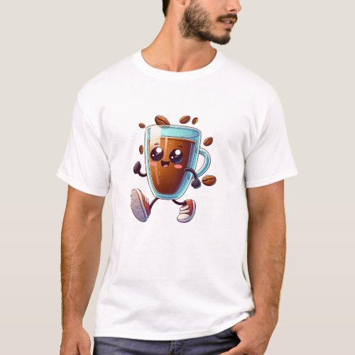 Cute Coffee Cup T_Shirt