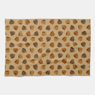 Cute Coffee Cups Kitchen Towel
