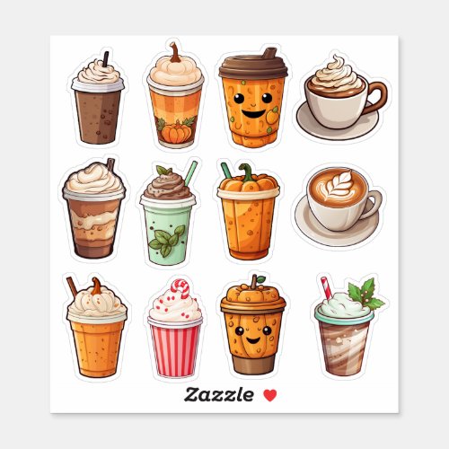 Cute Coffee Latte Sticker