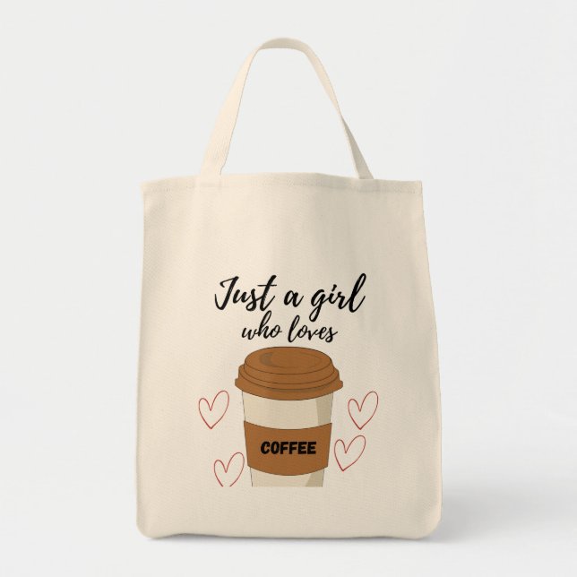 Cute Coffee Lover Graphic Tote bag for Women (Front)