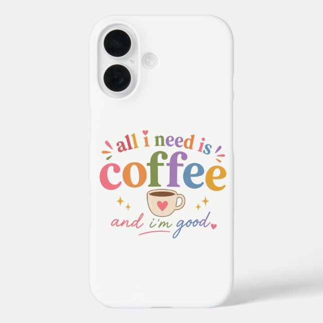 Cute Coffee Lover iPhone Case (Back)
