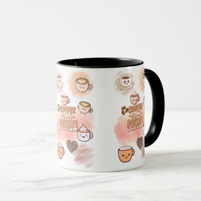 Cute Coffee Lover Mug – Kawaii Barista Cup | Coffe (Front Right)