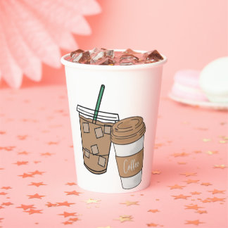 Cute Coffee Lover Paper Cup | Iced & Hot Coffee Dr