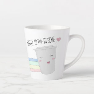 Cute Coffee Lovers Superhero Rainbow Latte Mug
