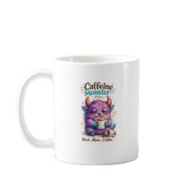 Cute Coffee Monster Funny Caffeine Lover Design