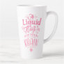 Cute Coffee Quote Pink Ombre Calligraphy Tall Latte Mug