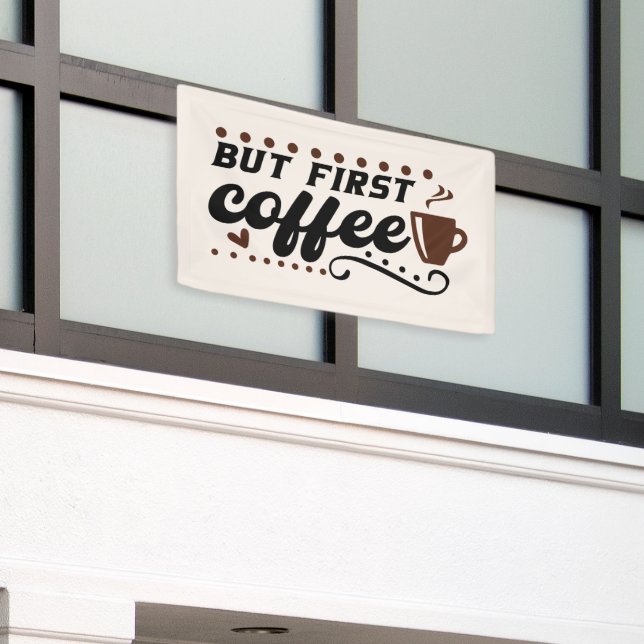 cute coffee shop business banner (Outside Building)