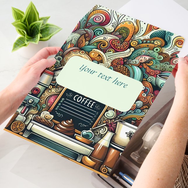 Cute coffee shop customizable  envelope mailers (Desk)