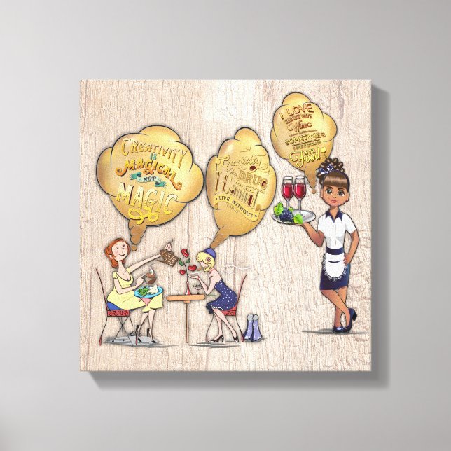 Cute coffee shop décor canvas print (Front)
