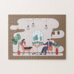 cute coffee shop lovers jigsaw puzzle<br><div class="desc">cute coffee shop lovers jigsaw puzzle</div>