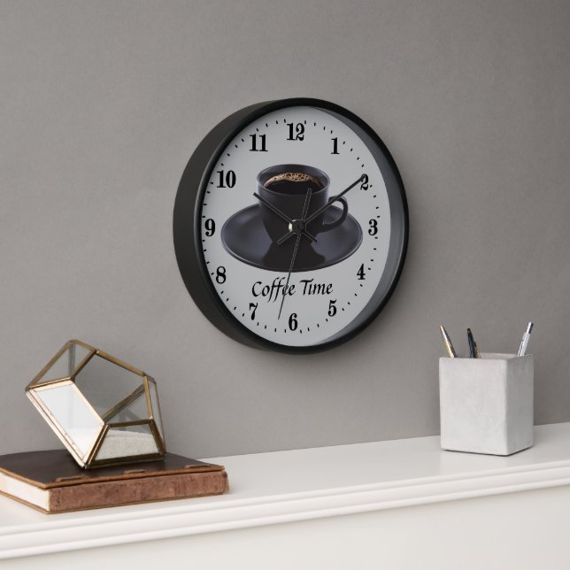 cute coffee time decor clock (Office)