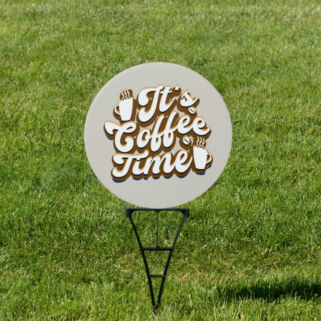 Cute coffee time word art sign (Insitu)