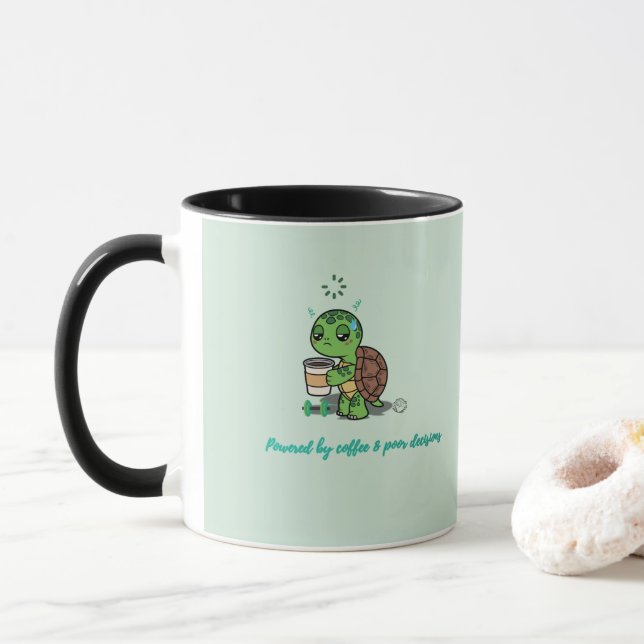 Cute Coffee Turtle Mug (With Donut)