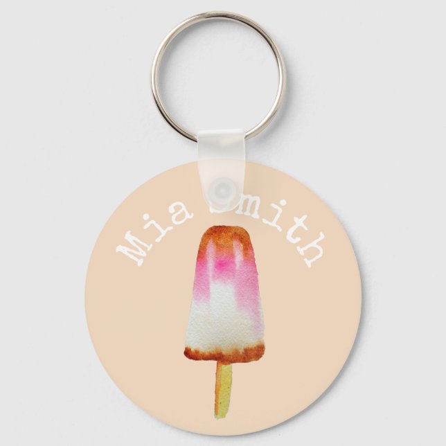 Cute cola ice-block pop art popsicle keychain (Front)