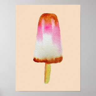 Cute cola ice-block pop art popsicle poster