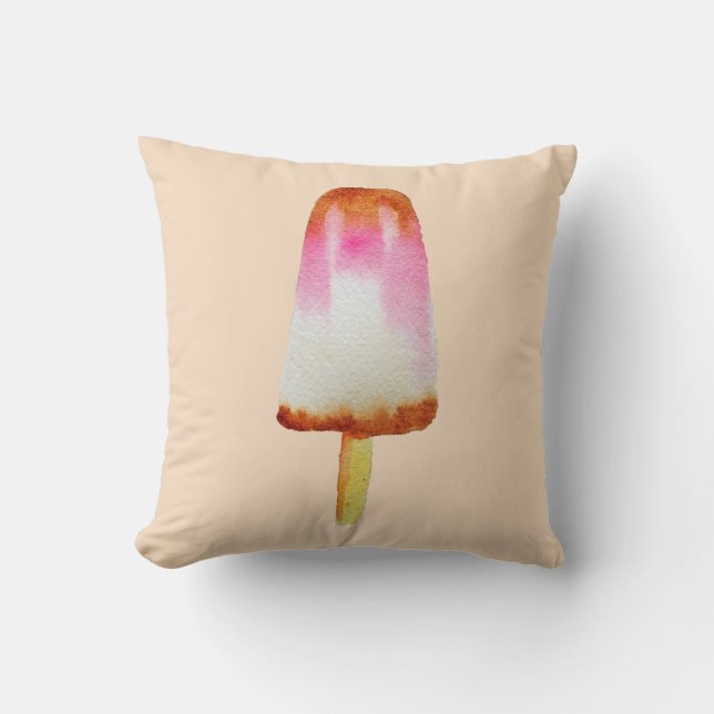 Cute cola ice-block pop art popsicle throw pillow (Front)