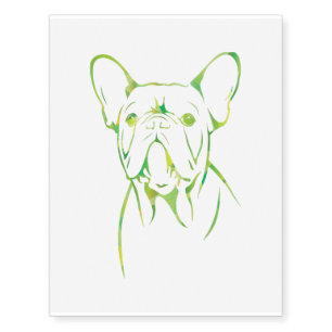 Cute Coldly French Bulldog Gift Temporary Tattoos
