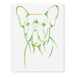 Cute Coldly French Bulldog Gift Temporary Tattoos