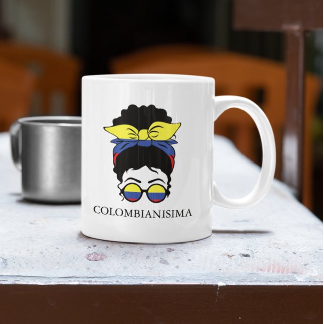 CUTE COLOMBIANISIMA Colombian Girl Flag Coffee Mug (CUTE COLOMBIANISIMA Colombian Girl Flag Coffee Mug)