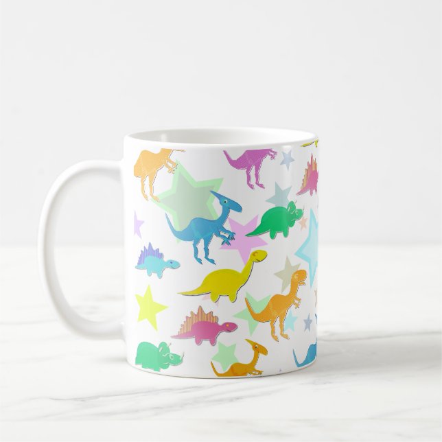 Cute Color Dinosaurs Mug (Left)
