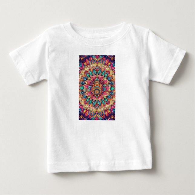 cute color floral baby T-Shirt (Front)