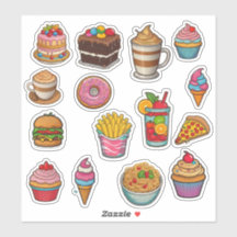 cute color food item Vinyl Sticker