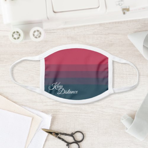 Cute Color Gradient Striped Pattern Keep Distance  Face Mask