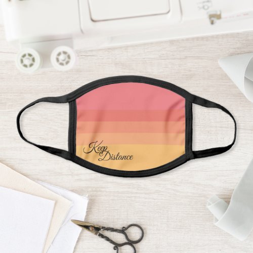 Cute Color Gradient Striped Pattern Keep Distance  Face Mask