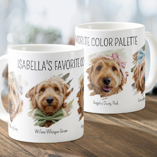 Cute Color Palette Custom Photo Paint Swatch Dog Coffee Mug