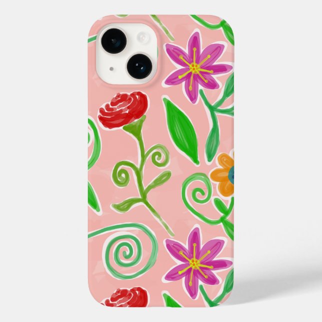 cute colored flowers Case-Mate iPhone case (Back)
