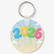 cute Colorful 2026 Balloon Celebration Double-Side
