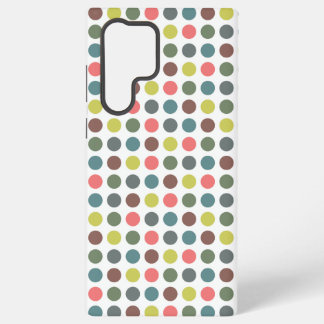 Cute colorful 70s pattern with polka dots samsung galaxy s22 ultra case