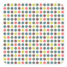 Cute colorful 70s pattern with polka dots