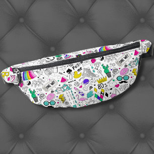 Cute Colorful 80s Pattern Fanny Pack