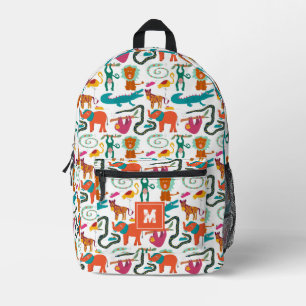 Cute Colorful Abstract Animals Kids Pattern School Printed Backpack