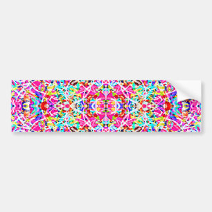 Cute colorful abstract design bumper sticker