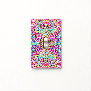 Cute colorful abstract design light switch cover