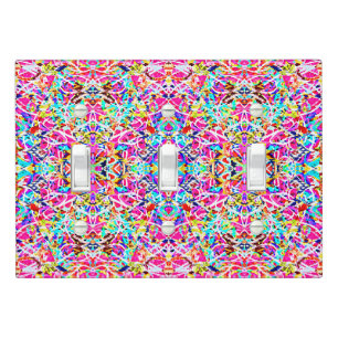 Cute colorful abstract design light switch cover