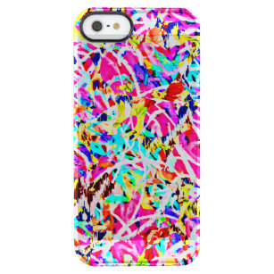 Cute colorful abstract design clear iPhone SE/5/5s case
